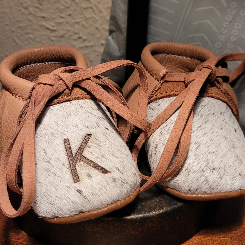 Cowhide baby shoes